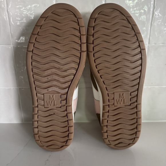 Madewell Court Sneakers Nubuck &‎ Recycled Leather Women's 10 Men's 8.5 Tan Pink - Picture 8 of 8